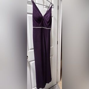City Triangles Purple Maxi Dress with Beaded Waist